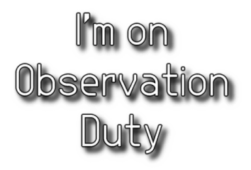I'm on Observation Duty