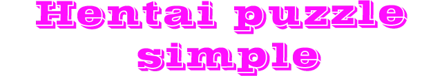 Hentai puzzle Simple