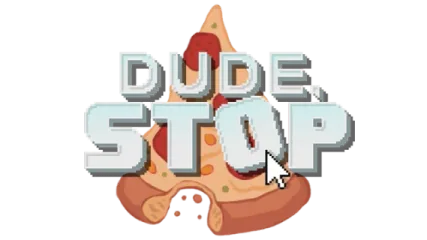 Логотип Dude, Stop